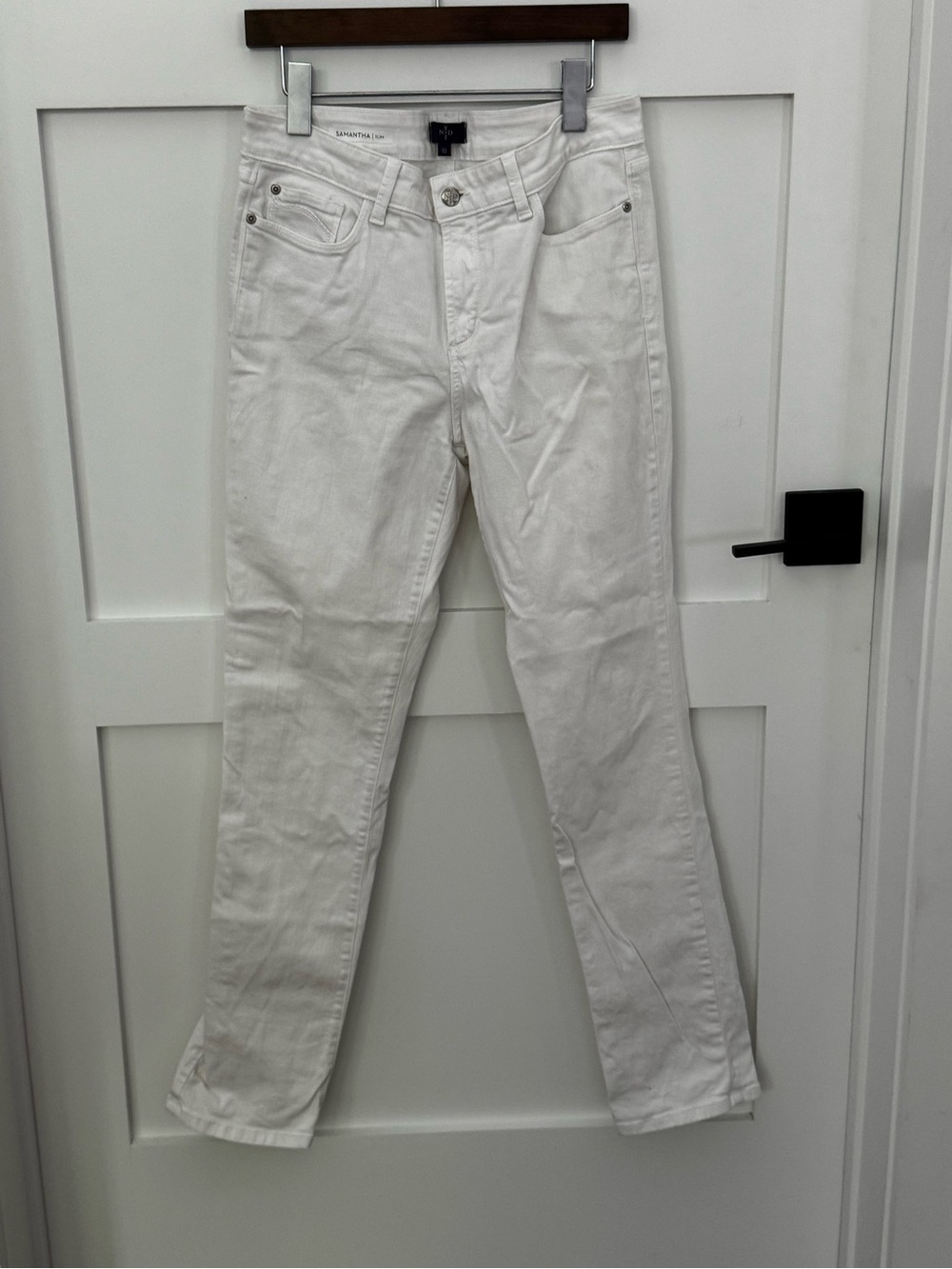 NYDJ White Slim Straight Jeans